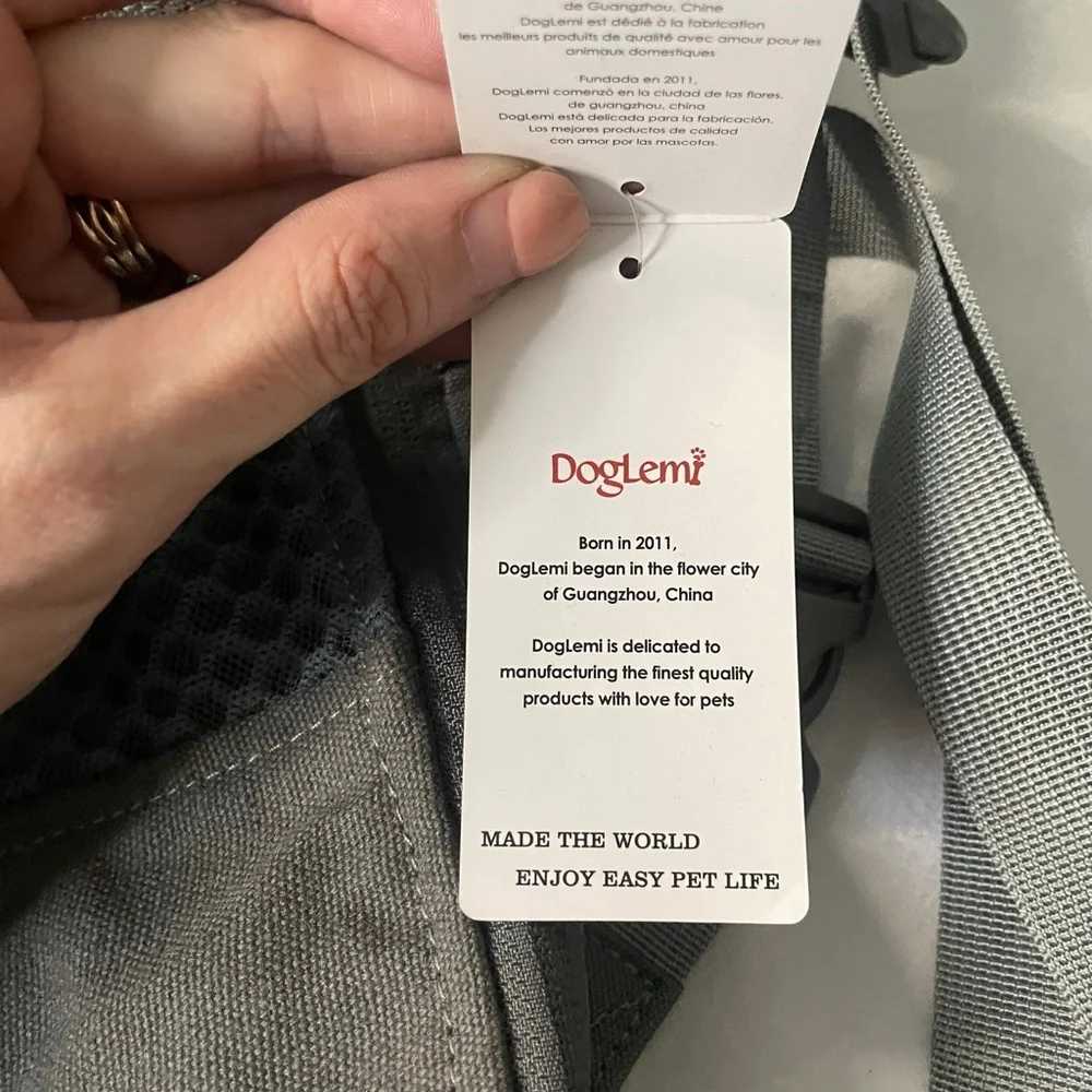 Doglemi Grey Pet Carrier Backpack One Size